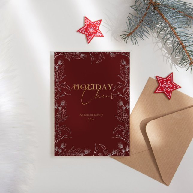 Winter Wonder Gold Photo Calligraphie Carte de vac (Créateur téléchargé)