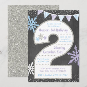 Winter Wonderland 2e Invitation anniversaire