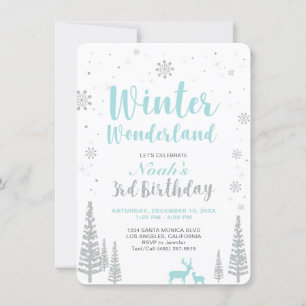 Winter Wonderland - 3ème anniversaire Invitation -