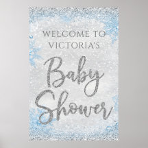 Winter Wonderland Baby shower Affiche de bienvenue