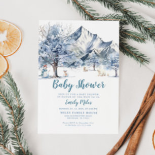 Winter Wonderland Baby shower Invitation