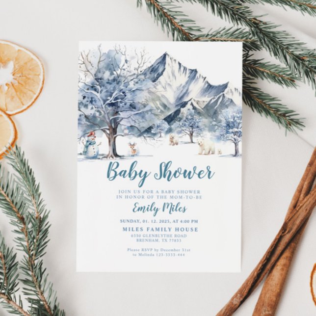Winter Wonderland Baby shower Invitation (Créateur téléchargé)