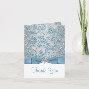 Winter Wonderland Bat mitzvah Merci Carte de note