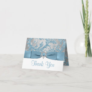 Winter Wonderland Bat mitzvah Merci Carte de note