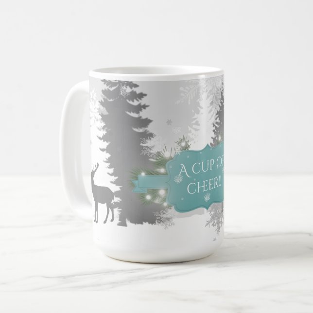 Winter Wonderland Café Mug - Turquoise (Devant gauche)