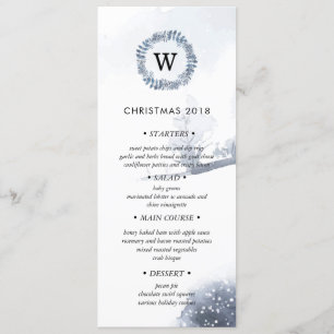 Winter Wonderland Christmas Dinner Menu Invitation