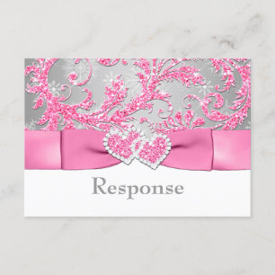 Winter Wonderland Coeurs joints RSVP - Rose