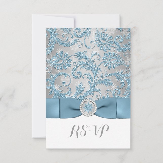 Winter Wonderland, Crystal Buckle Invitation 3 - R (Devant)