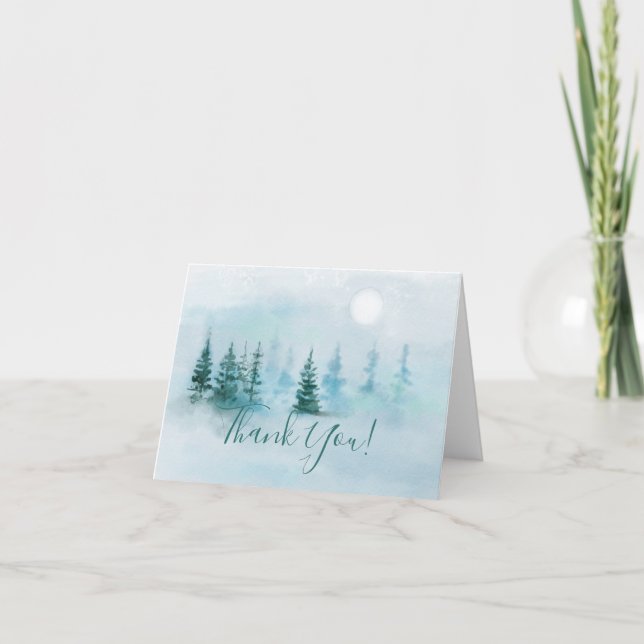 Winter Wonderland Douche Carte de remerciements (Devant)