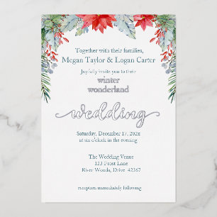 Winter Wonderland Faire-part de mariage Foil Invit