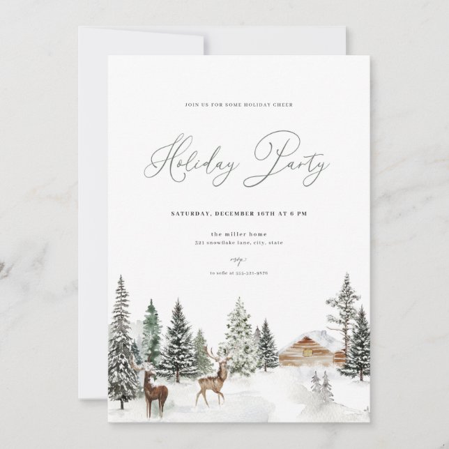Winter Wonderland Fête Invitation (Devant)