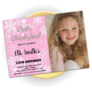 Winter Wonderland Invitations d'anniversaire avec 