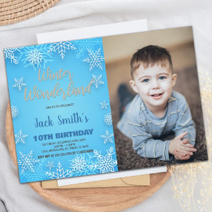 Winter Wonderland Invitations White Snow Photo