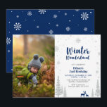 Winter Wonderland Kid Boy 2e Invitation anniversai<br><div class="desc">Célébrez une journée spéciale pour votre bien-aimé avec cette jolie invitation d'anniversaire Winter Wonderland! Ce design présente un design de cerfs mignons et des flocons de neige avec le thème bleu marine et argent parties scintillant couleur. Vous pouvez ajouter n'importe quelle couleur arrière - plan.</div>