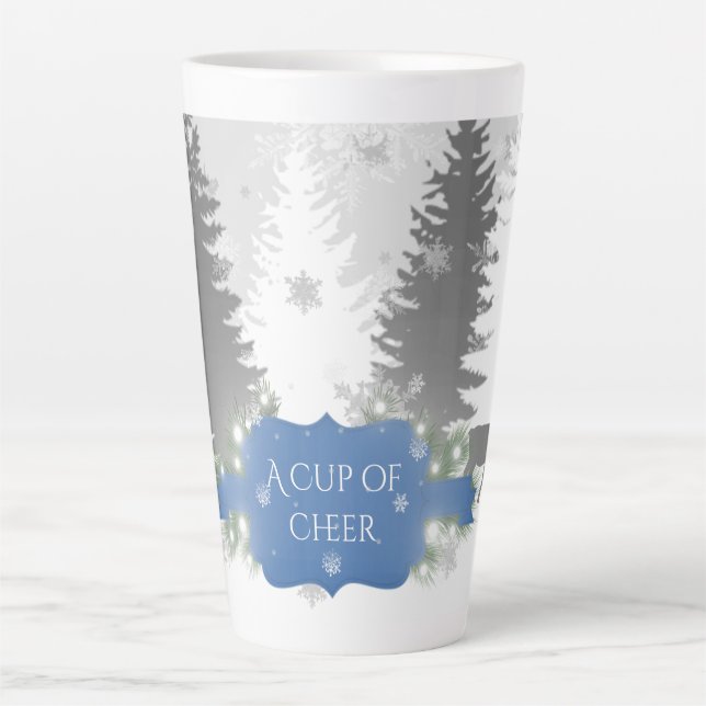 Winter Wonderland Latte Mug - Bleu (Devant)