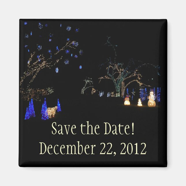 Winter Wonderland Lights Save the Date Magnet (Devant)