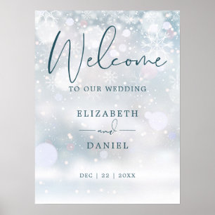 Winter Wonderland Mariage de neige Affiche de bien