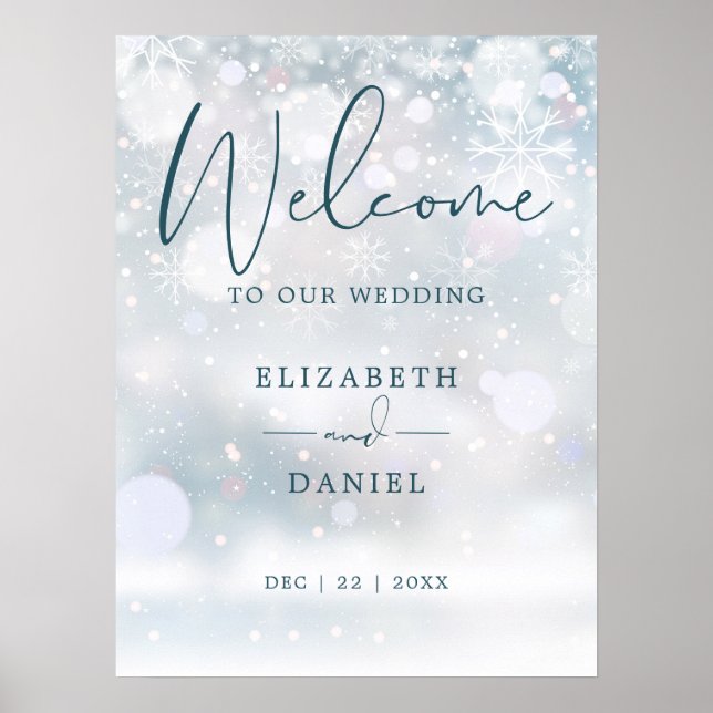 Winter Wonderland Mariage de neige Affiche de bien (Devant)