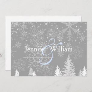 Winter Wonderland Mariage, Elegant Invitation