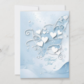 Winter Wonderland Mariage Merci Cartes