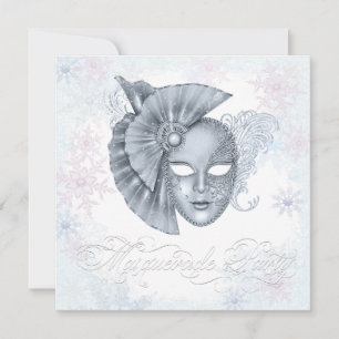 Winter Wonderland Masquerade Party Invitations