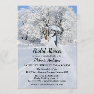 Winter Wonderland Neige nuptiale Invitation de dou