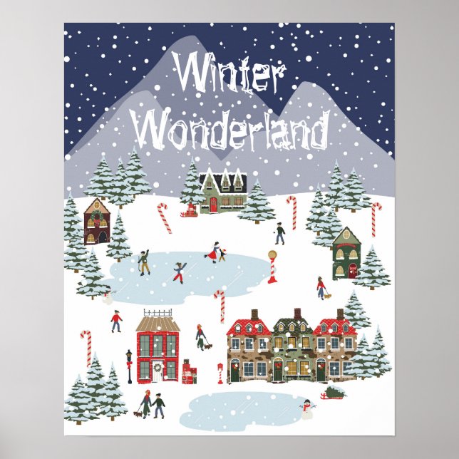 Winter Wonderland (ou changer la phrase) Poster (Devant)