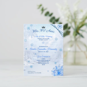Winter Wonderland Quinceañera Invitation