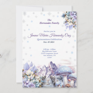 Winter Wonderland Quinceañera Invitation