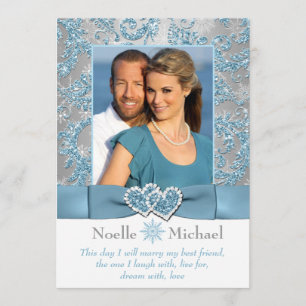 Winter Wonderland Rejoint Coeurs PHOTO Invitation