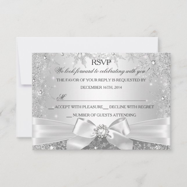 Winter Wonderland Silver RSVP (Devant)
