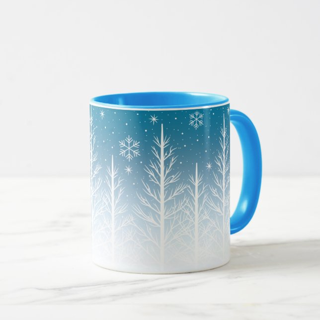 Winter Wonderland Snowflake Christmas Coffee Mug (Devant droit)