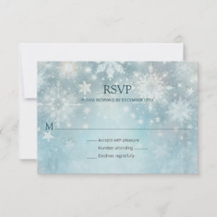 Winter Wonderland Snowflake Wedding RSVP