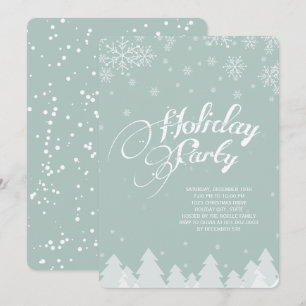 Winter Wonderland Snowflakes Fête Invitation