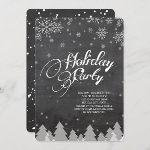 Winter Wonderland Snowflakes Fête Invitation