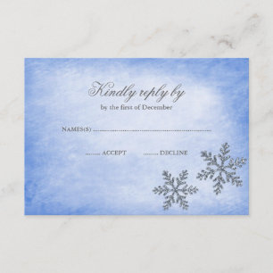 Winter Wonderland Sparkt Snowflakes Blue RSVP
