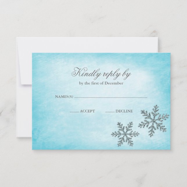 Winter Wonderland Sparkt Snowflakes Turquoise RSVP (Devant)