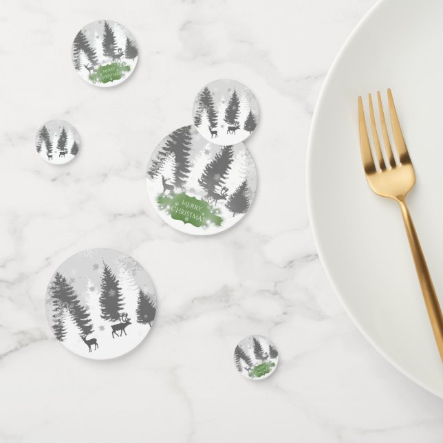 Winter Wonderland Table Confetti - Vert (Groupe)