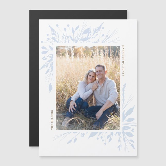 Winter Wonderland Vertical Holiday Photo Magnet (Devant / Derrière)