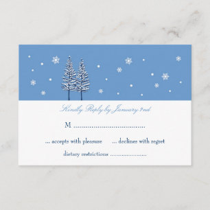 Winter Wonderland Wedding Carte RSVP
