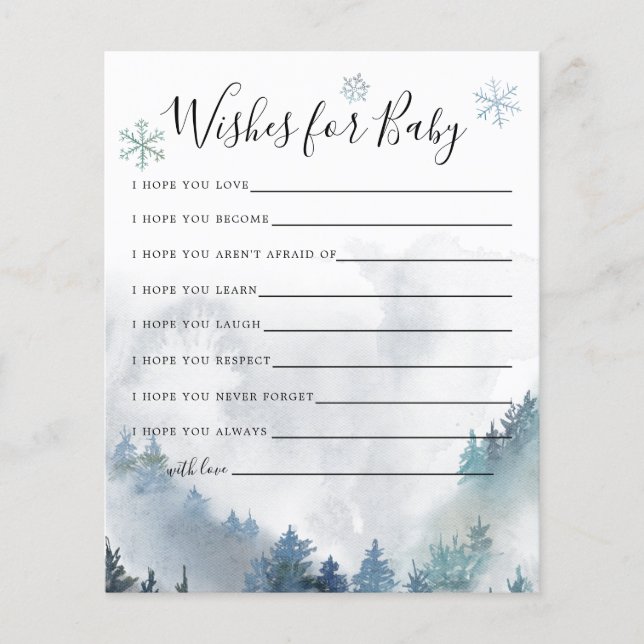 Winter Wonderland Wives for Baby Card (Devant)