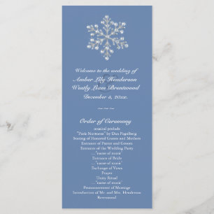 Wintery Crystal Snowflake Programme de mariage