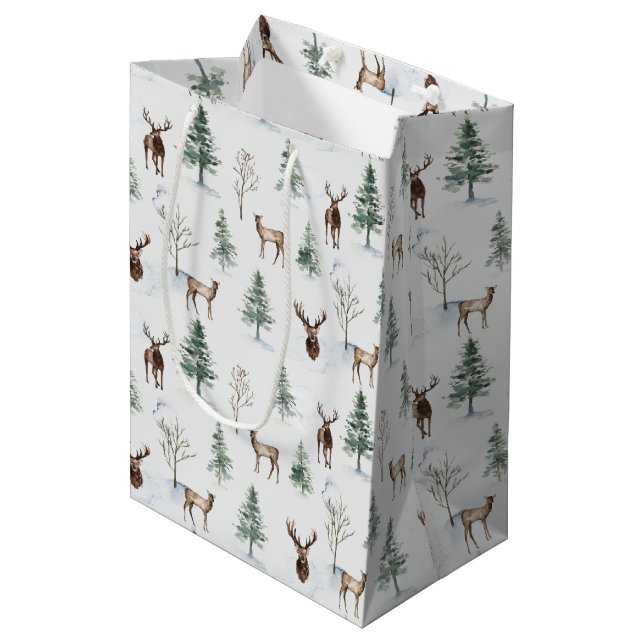 Wintry Wonderland 3 Christmas Holiday Sac cadeau (Devant Angle)