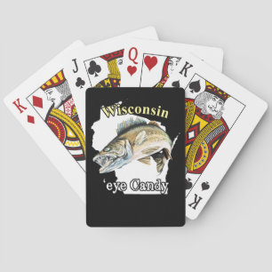 Wisconsin 'Eye Candy Walleye Pêche cartes de jeu