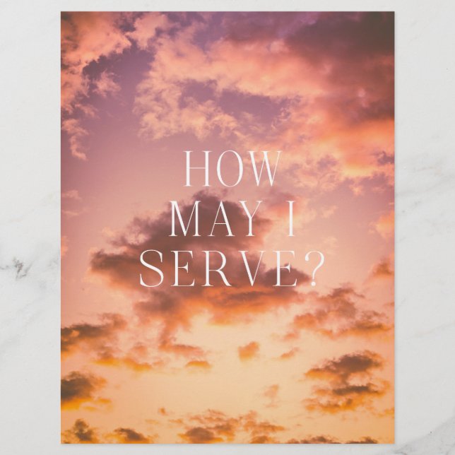 Wisdom Poster How may I serve? (Devant)