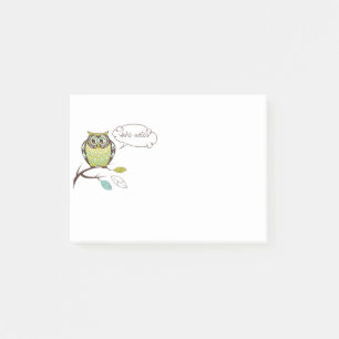 Wise Owl Speech Bubble Post-It Notes