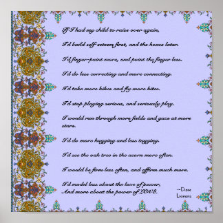 Wise Quote How to Raise Children Poster