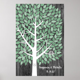 Wish Tree - 200 Leaf Guest Book Poster alternatif