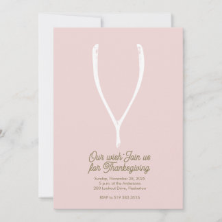 Wishbone Thanksgiving Invitation