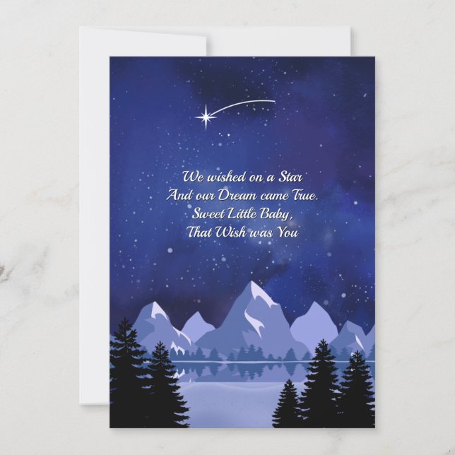 Wishing Star Night Sky Baby Shower Invitation (Devant)